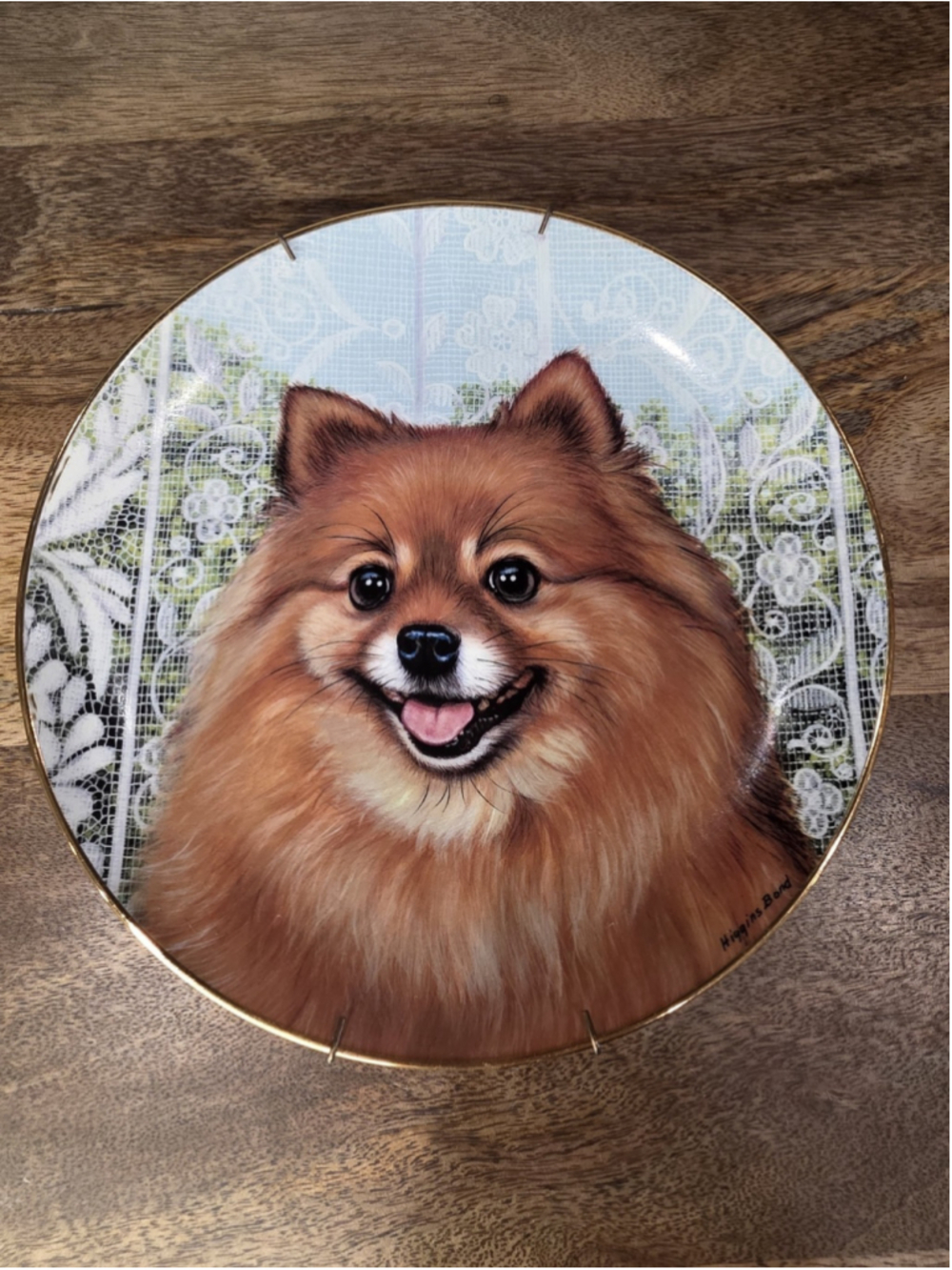 Barbara Higgins Bond "Morning Greeting" Pomeranian Danbury Mint Collector Plate